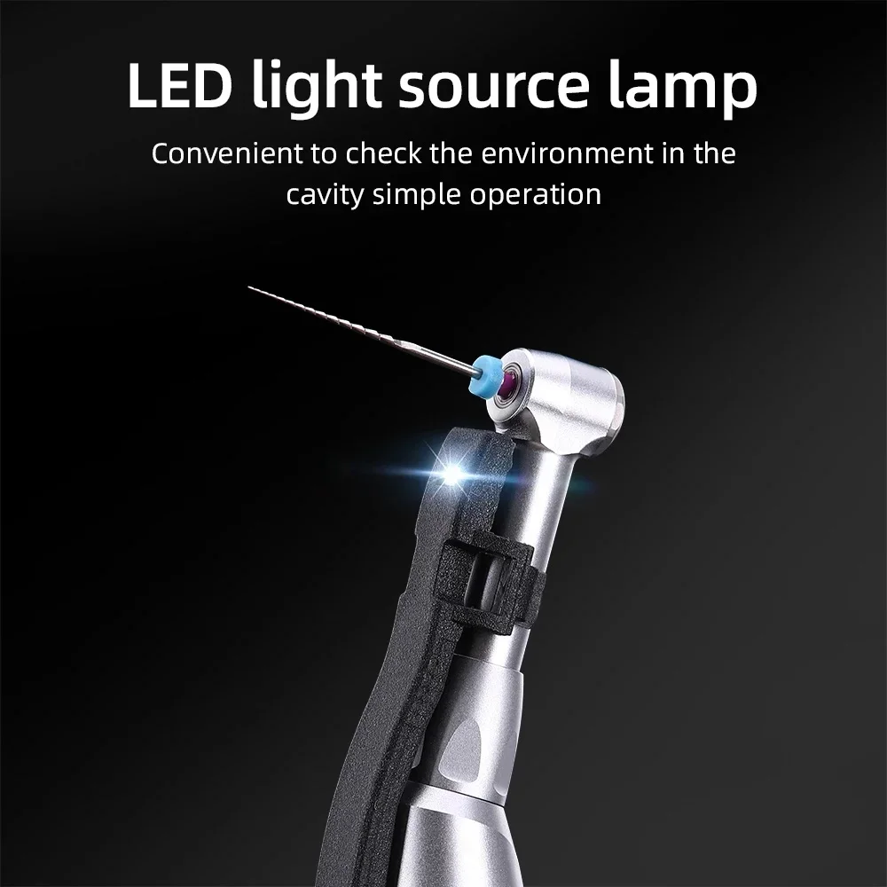 Den tal Motore Endo wireless intelligente con lampada a LED Manipolo contrangolo standard 16:1 Trattamento endodontico del canale radicolare 9 programmi