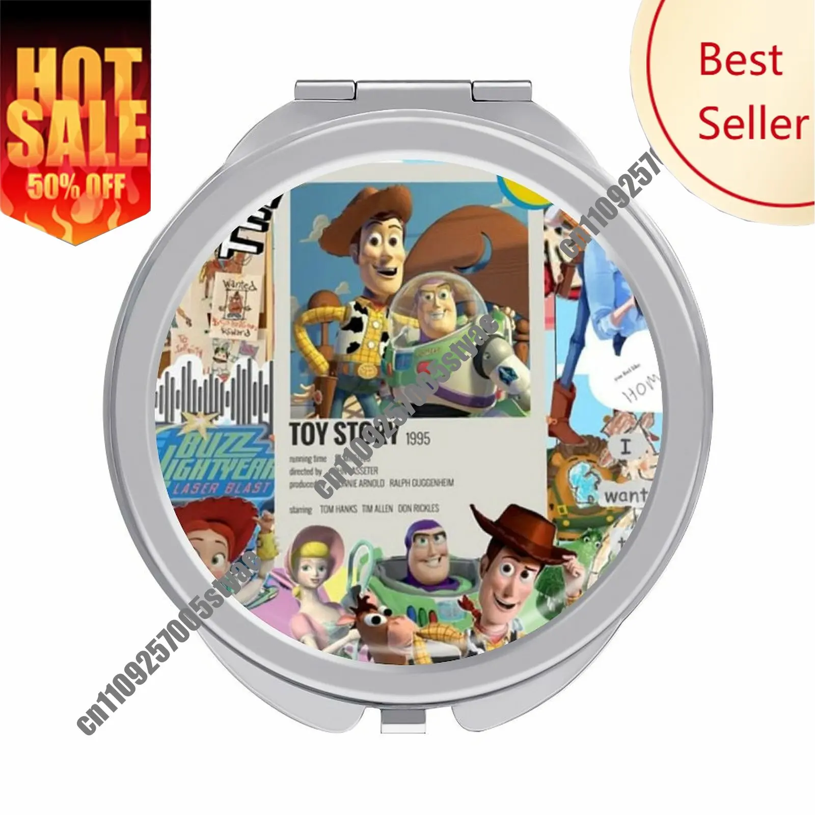 

Buzz Lightyear Makeup Mirror Disney Cartoon Custom Mirror Design Your Photos Logo Text Portable Travel Holiday Parties Souvenir