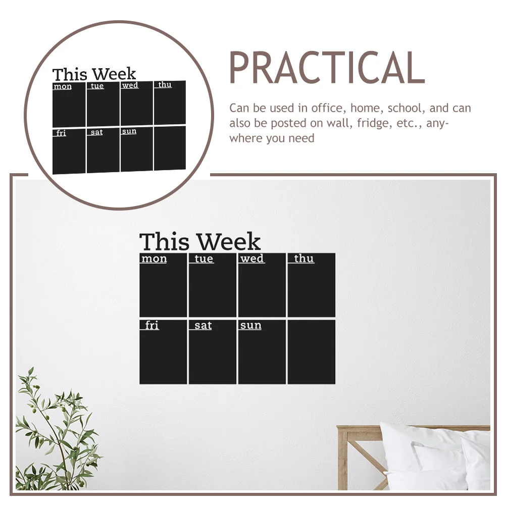 Chalkboard Sticker Blackboard Peel Stick Weekly Planner Board For Fridge Wall Office Home School Use Household Plan Accessory