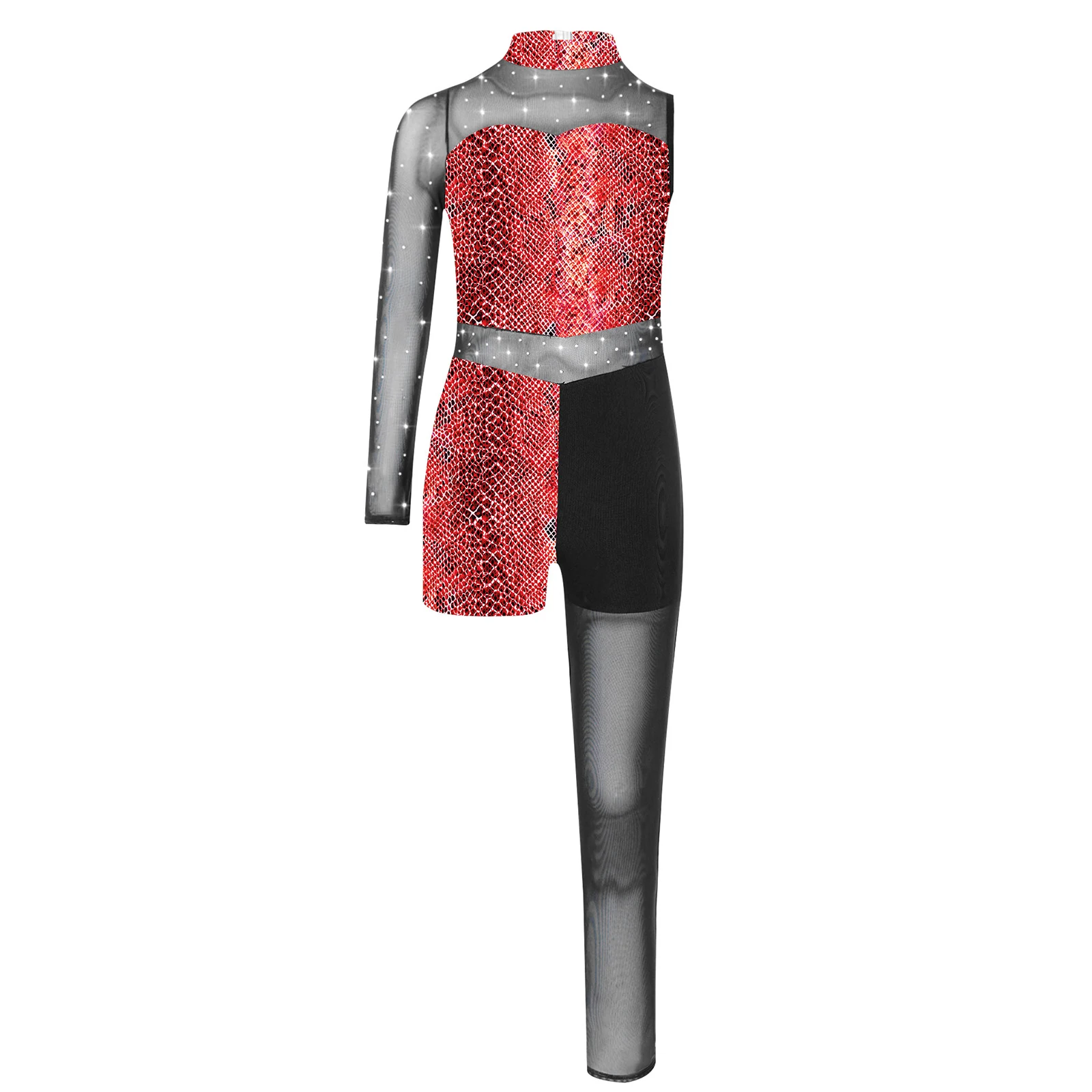 Teens Rhythmic Gymnastics Bodysuits Children Mesh Ballet Dance Leotard Figure Skating Costume Jumpsuit Kids Girls Dancewear