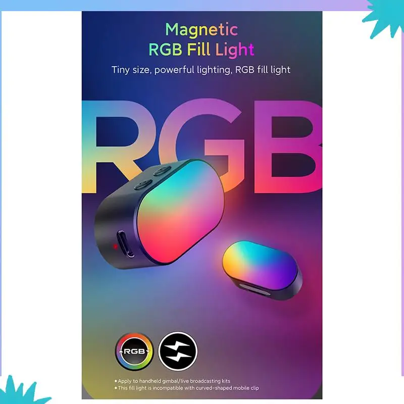 

ABZW Gimbal Stabilizer Phone Holder 3-Axis With Fill Light Handheld Video Recording Anti-Shake