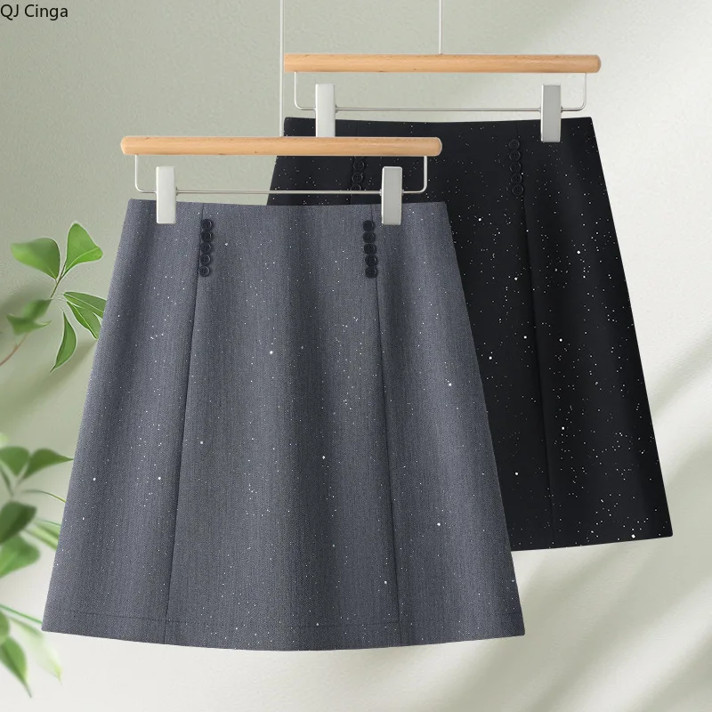

Grayish Black Women's Skirt, New Summer High-waisted Straight Skirts, Fashionable A-line Bodycon Skirt. Asian Sizes S-XXXL