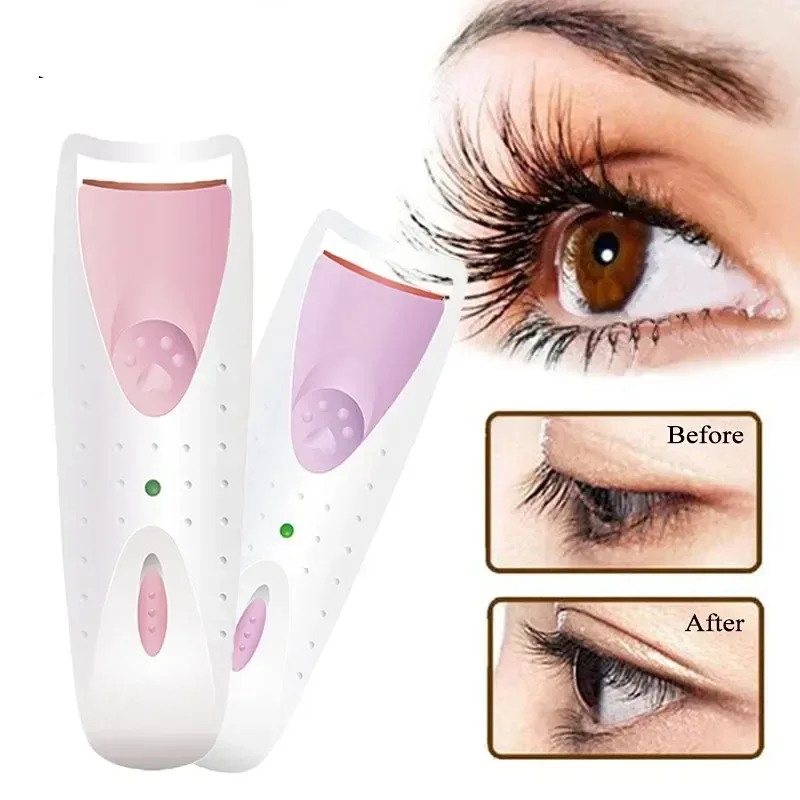 1PC elektrische wimperkruller roze duurzaam en draagbaar vormgeven curling wimperclip oplaadmodel snelle verwarming, automatisch gereedschap