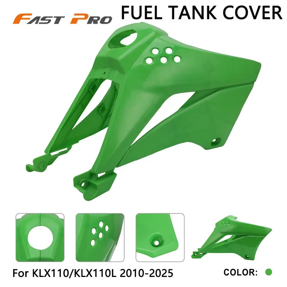 

Gas Fuel Tank Cover Protector Fairing Motorcycle Accessories For KAWASAKI KLX110 KLX110L 2010-2025 Dirt Pit Bike Motocross Moto