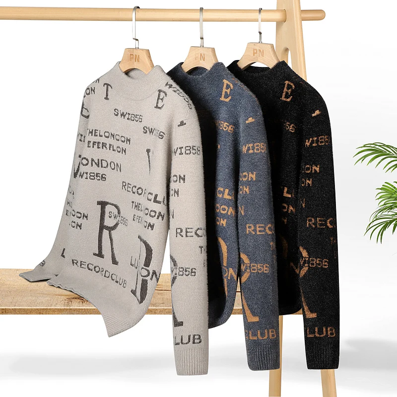 

Дышащий толстый свитер, топы, осенне-зимний флисовый трикотаж, пуловер с круглым вырезом, уличная одежда, повседневный джемпер, толстовка, мужская одежда