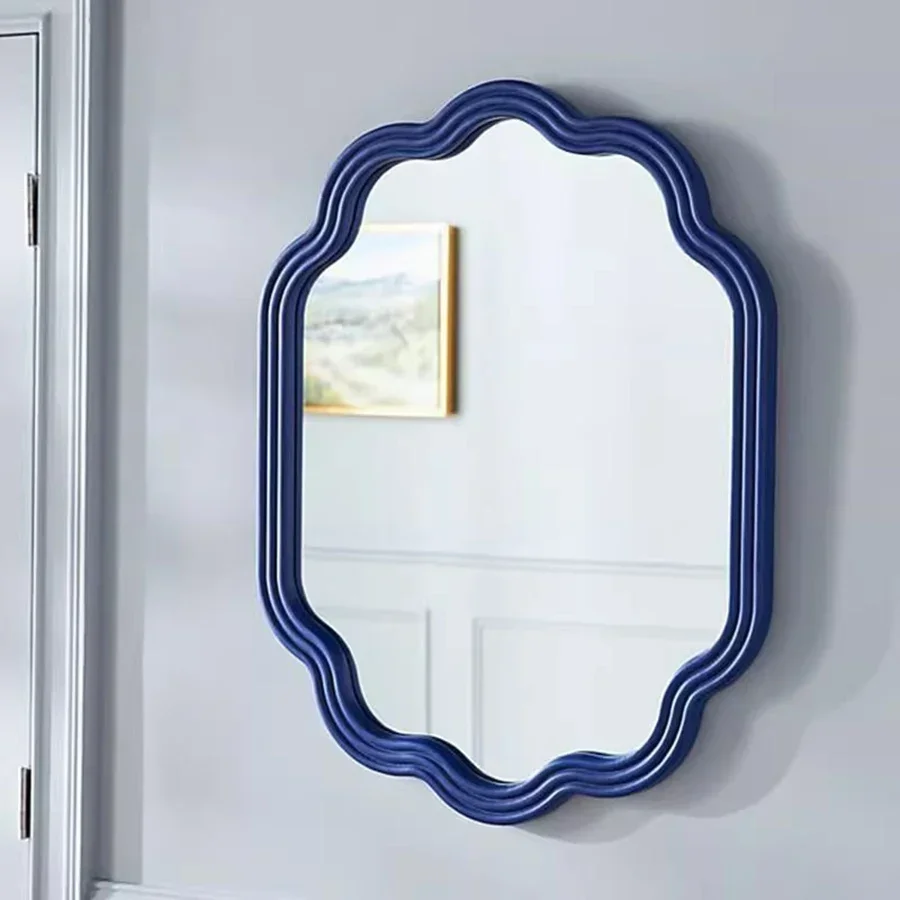 Makeup Irregular Mirror Led Lighted Bathroom Bathroom Wall Hanging Modern Design Korean Mirror Ornament Espejos Creative Decor