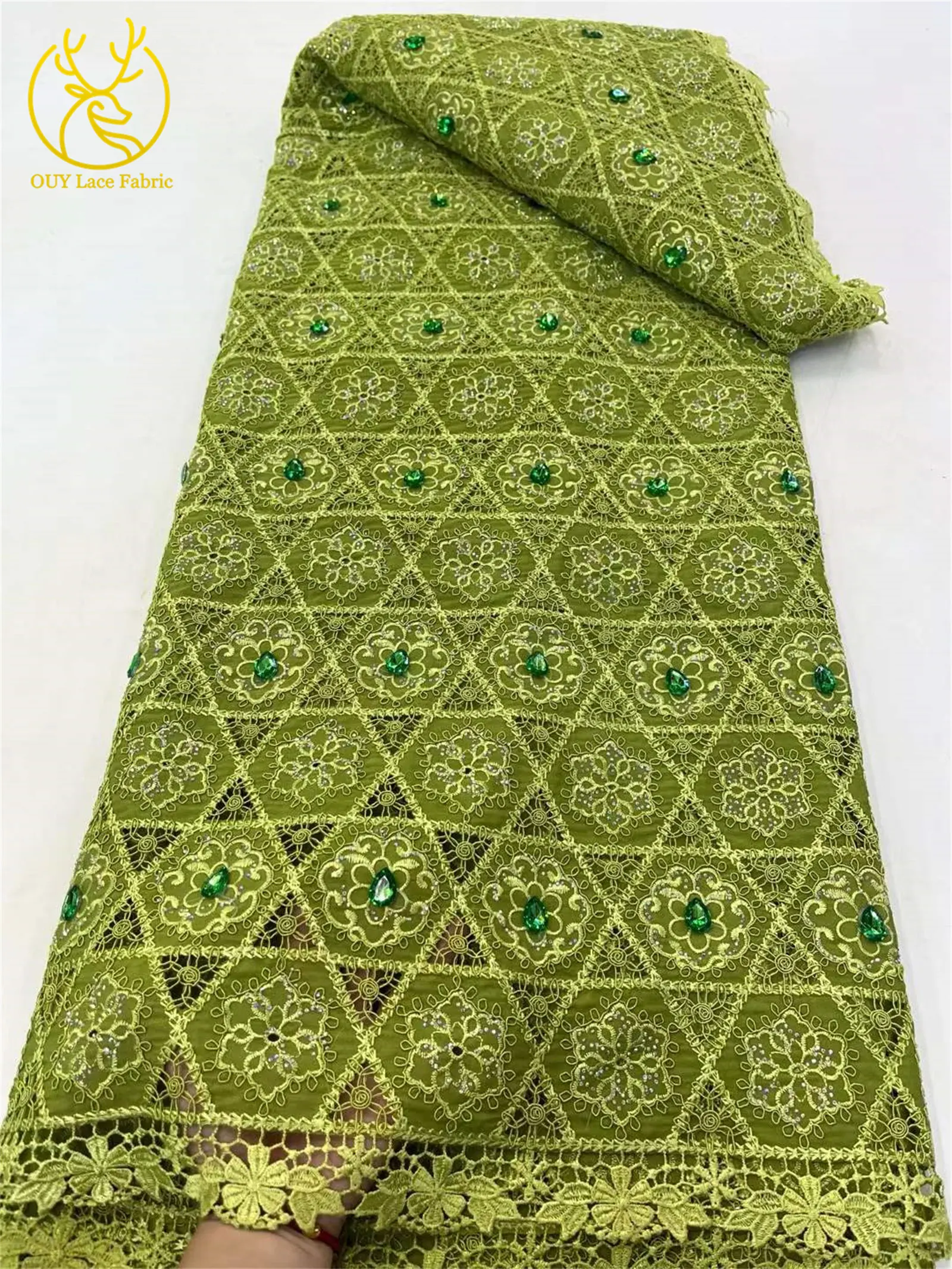 Tela de encaje de seda de leche de malla de joya africana, tela de encaje de gasa de encaje francés de 5 yardas para vestidos de fiesta de mujer, Material de costura