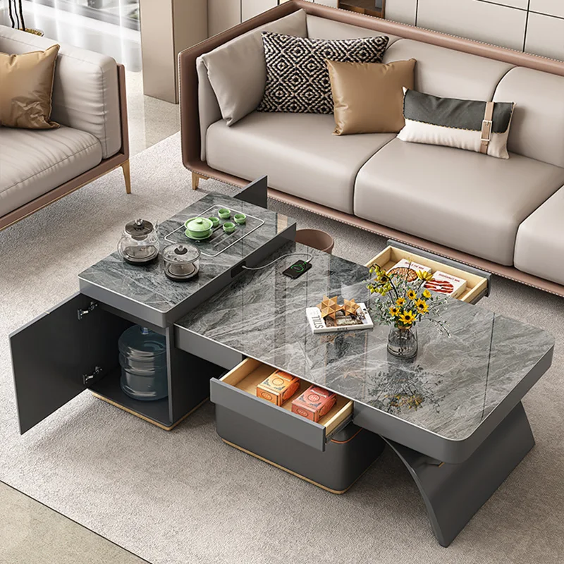 

Nordic Marble Coffee Table Bedroom Lateral Minimalist Drawers Coffee Table Luxury Aesthetic Mesa Centro Salon Home Furniture