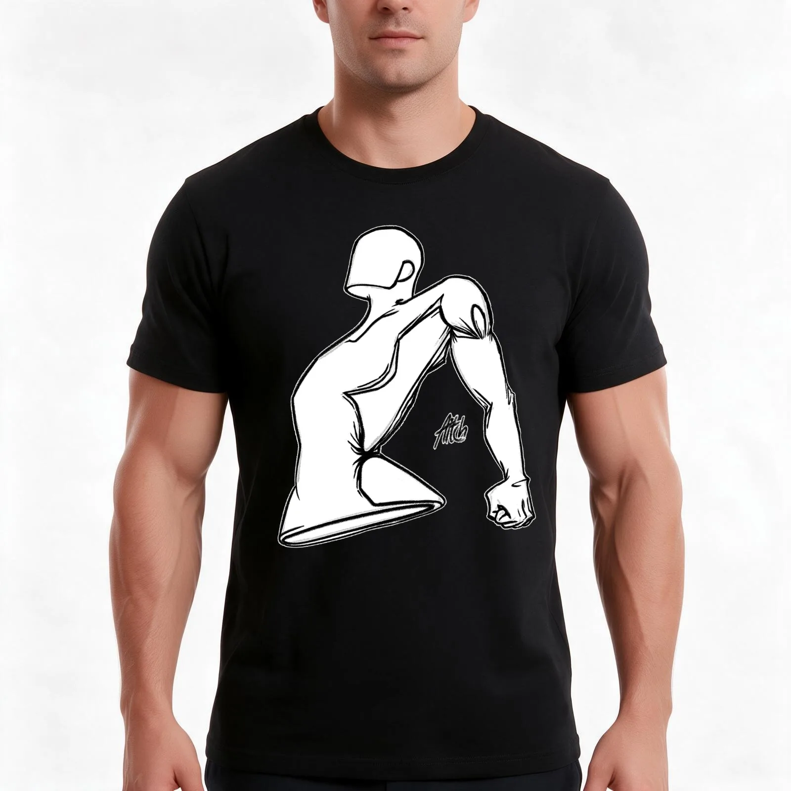 Nameless T-Shirt, Summer Casual Cotton Tee, Oversized Streetwear Tops, Vintage Graphic Print, Loose Fit Short Sleeve