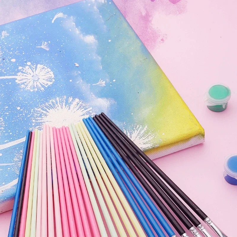 10 Stücke Aquarell Stift Pinsel Nylonhaar Pinsel Künstler Ölgemälde Pinsel für DIY Professionelle Kunst Pinsel