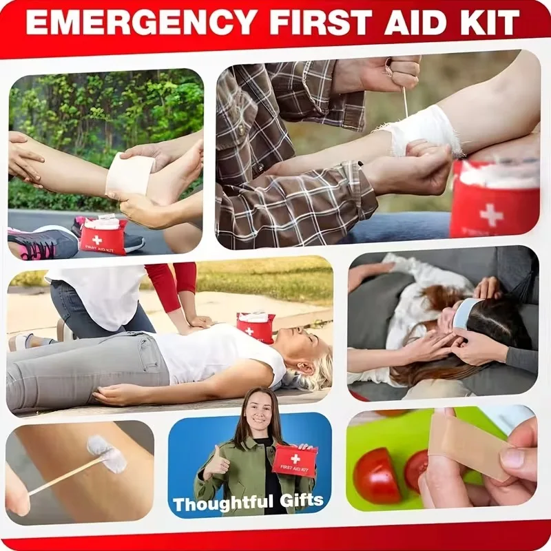 142pcs First Aid Kit Outdoor Emergency Set Waterproof Medical Bag for Travel Cycling Hiking Backpacking Camping Car Motorcy - view 5