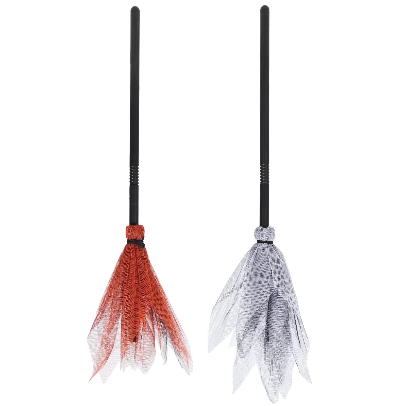 

2pcs Witch Decor Halloween Costume Cosplay Prop Halloween Broom nament Plastic Witches Child Detachable Home Supplies
