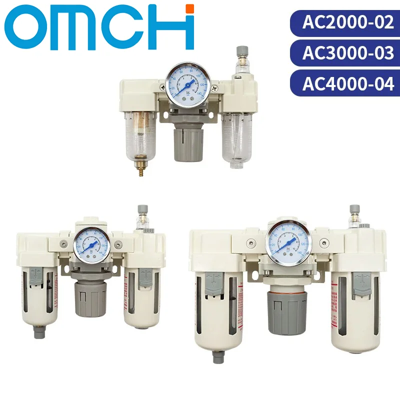 AC2000-02 D AC3000-03D AC4000-04D Air Source Air Processor Regulator Compressor Filter Relief Valve Sanlian Pieces Oil Separator