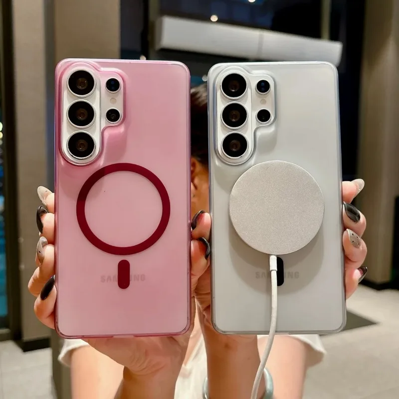 For Magsafe Magnetic Frosted Hard Frameless Slim Phone Case For Samsung Galaxy A18  A17 A57 A16 A56 S26 S25 S24 S23 S22 Ultra