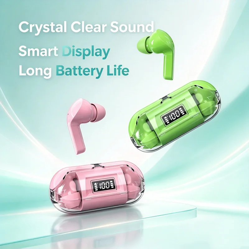 Phone Accessories Amazon - TM20 ワイヤレスTWS Bluetoothイヤホン。LEDディスプレイ、タッチ操作、ノイズキャンセリング機能を搭載。スポーツ、音楽、ゲームに最適。防水仕様。