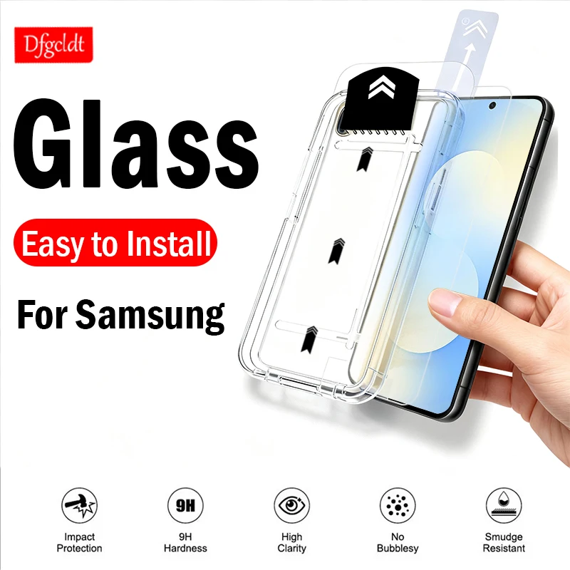 

1-2Piece Screen Protector for Samsung Galaxy S25 S24 S23 S20 FE Protective Tempered Glass Easy Install Auto-Dust Removal Kit ﻿