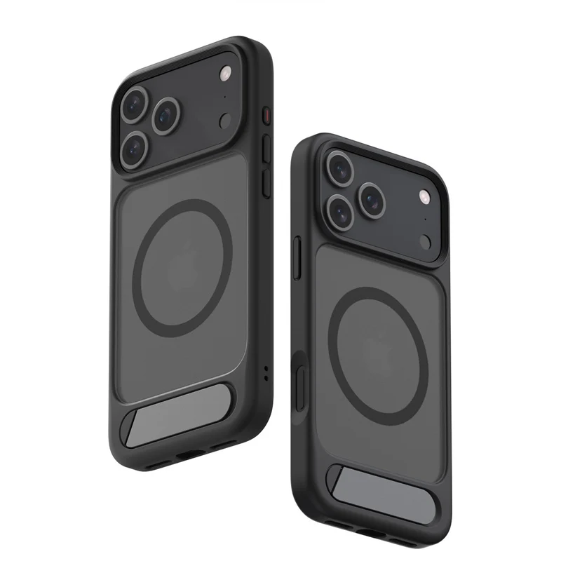 

Invisible Folding kickstand for Magsafe Magnetic Case For iPhone 17Pro 15Pro 14 15 16Pro Max Matte Wireless Charging Hard Cover