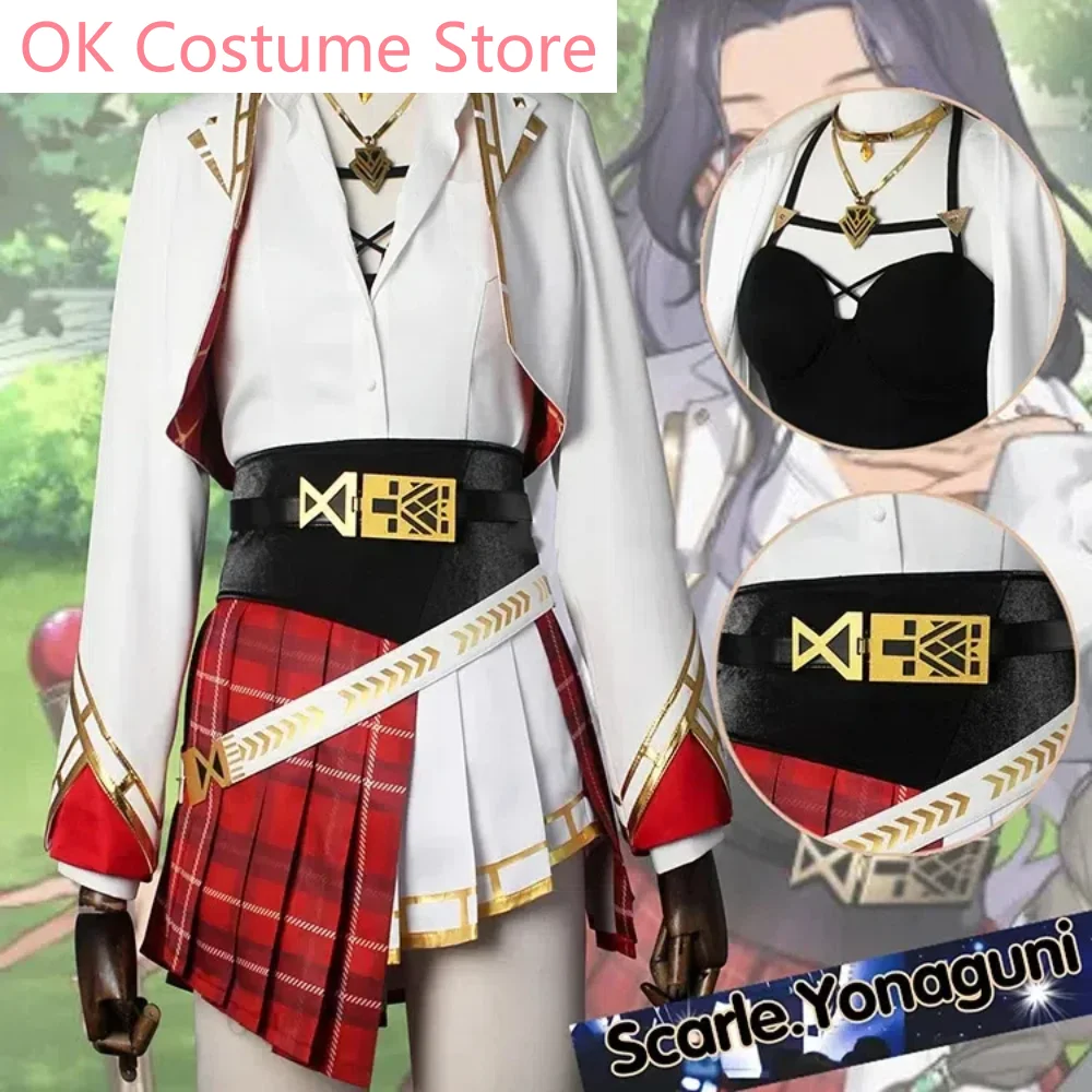 Vtuber Nijisanji EN ILUNA Scarle Yonaguni Game Suit Gorgeous Uniform Cosplay Costume Halloween Party Role Play Outfit