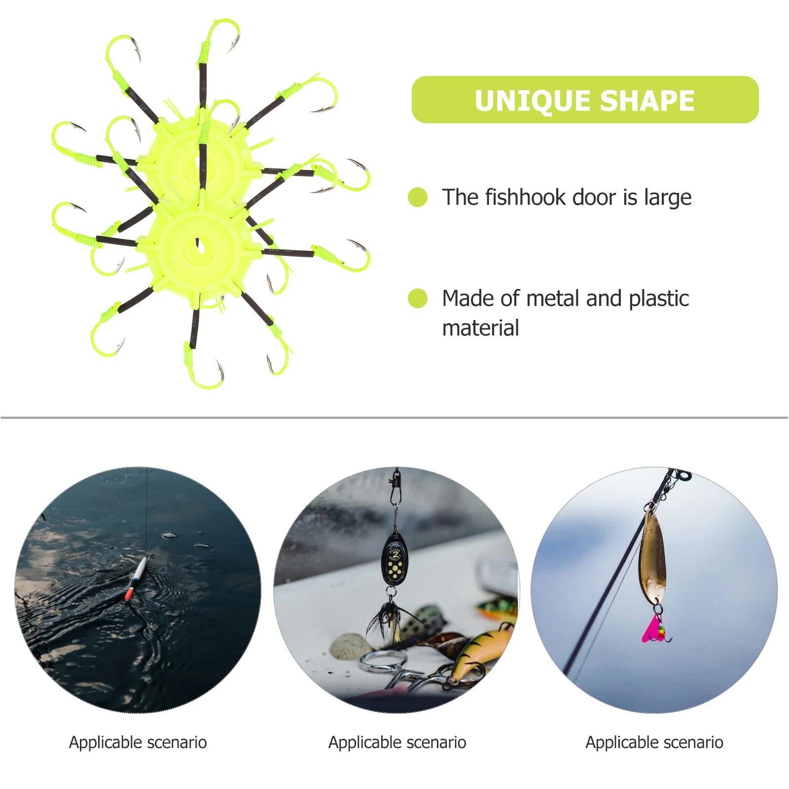 

2 Pcs Fluorescent Squid Lure Hook Simulation Bait Shine Plastic Small Fishing Hooks