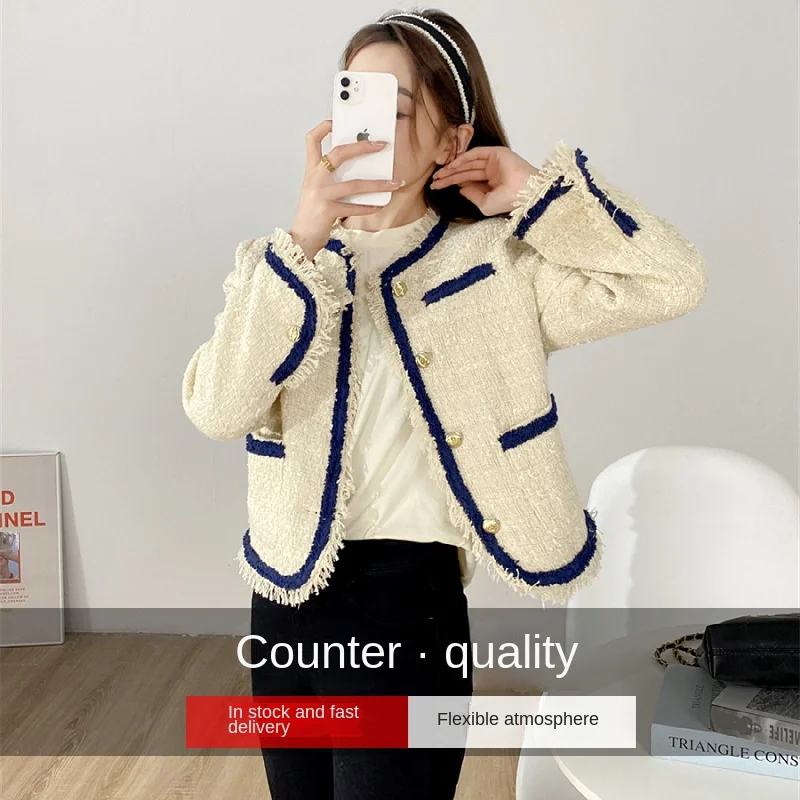 

Fashion Streetwear French Style Petal Sleeve Tassel Elegant Quality Woman Jacket Ladies Autumn Women Tops Casual Streetwear