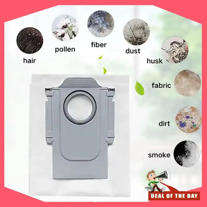 24-Hour Delivery 10 Pack Dust Bags Replacement For Roborock Qrevo Master/Qrevo Slim Vacuum Cleaner Accessories