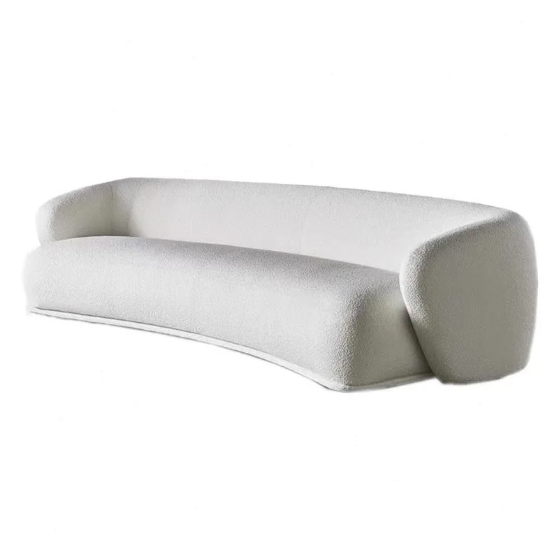 

Light luxury curved sofa fabric small apartment living room designer furniture clothing store beauty salon special-shaped sofa