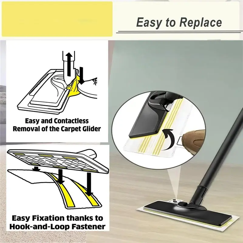 Juego de Accesorios de Microfibra para Limpieza de Pisos y Boquilla para Pisos M04K para Limpiadores a Vapor Karcher, Modelos Ea