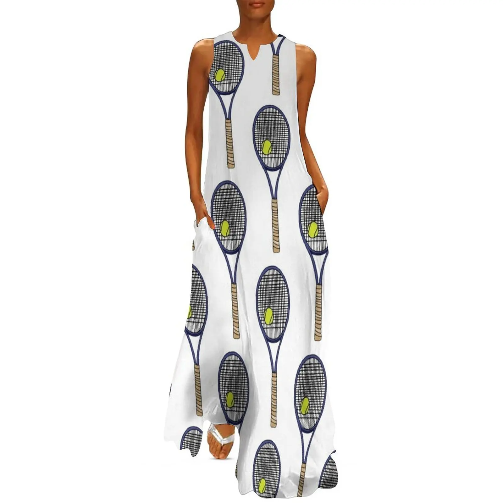 

Tennis Racket Long Dress dress summer women evening dress Aesthetic clothing cocktail dresses