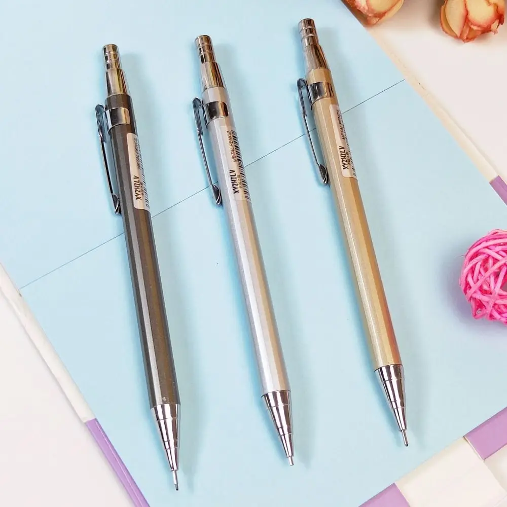 Creative 0.5/0.7MM Mechanical Pencil Drawing Writing Tool Metal Propelling Pencil Sketch Comics Design Movable Pencil Stationery
