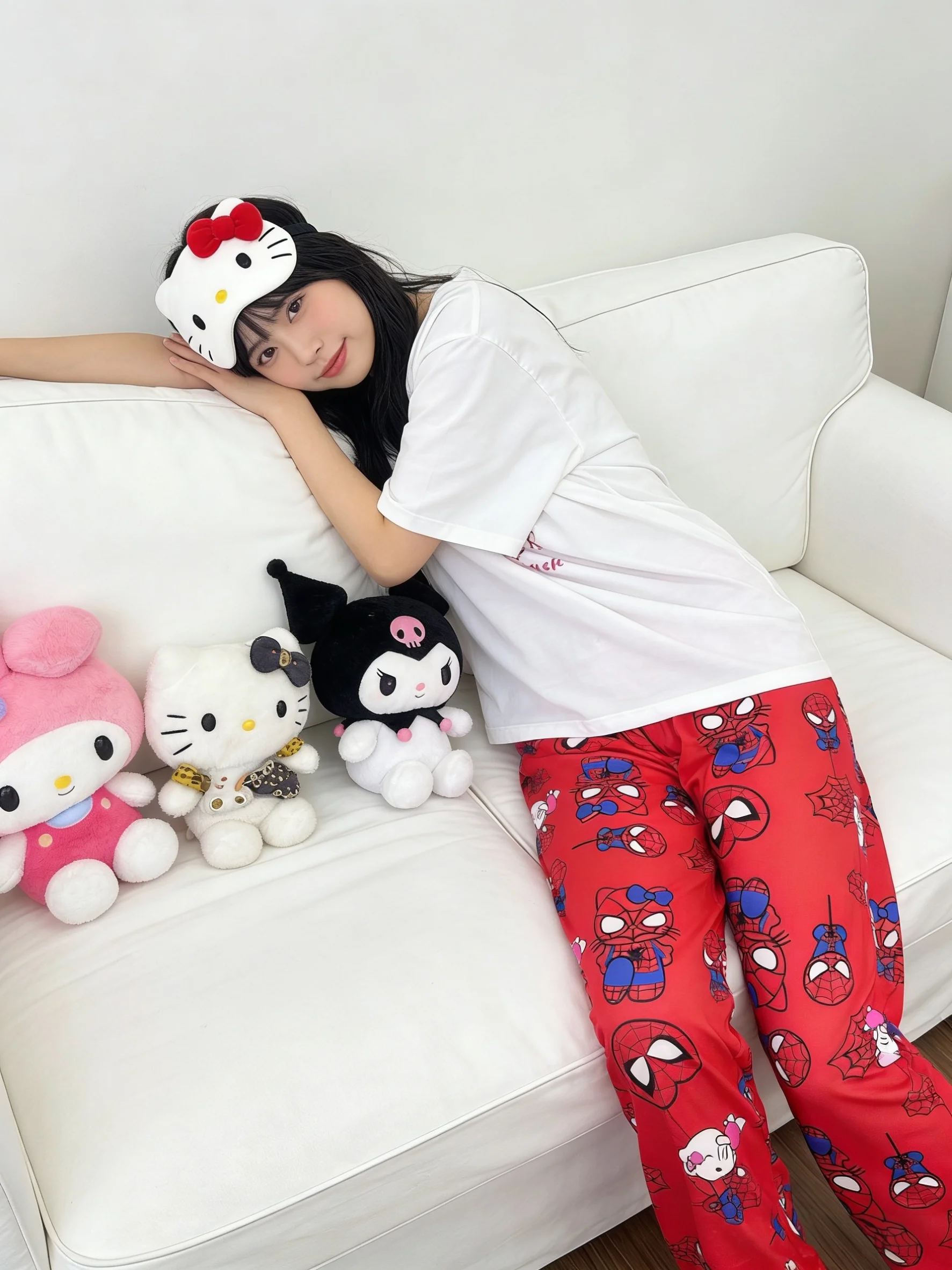 Hello Kitty Spring and Summer New Sleep Pants, Red Walking Pants, Festival Gifts, Best Friend Outfits, Party Outfits