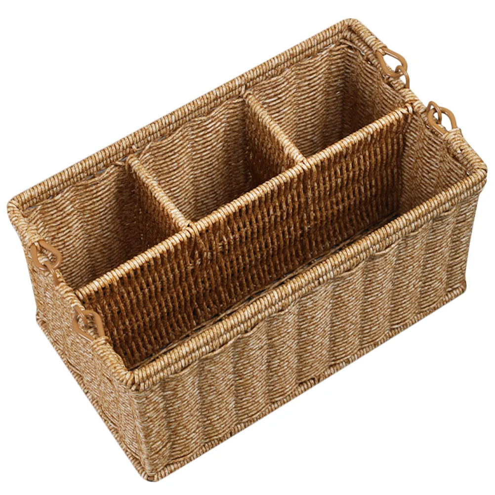 

Tool Basket Practical Storage Bin No Lid Sundries Pp 4-compartment Baskets Picnic