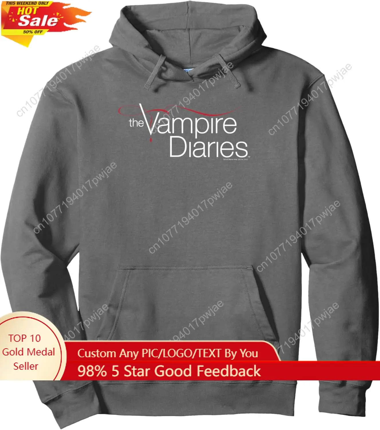 

Vampire Diaries Logo Pullover Hoodie
