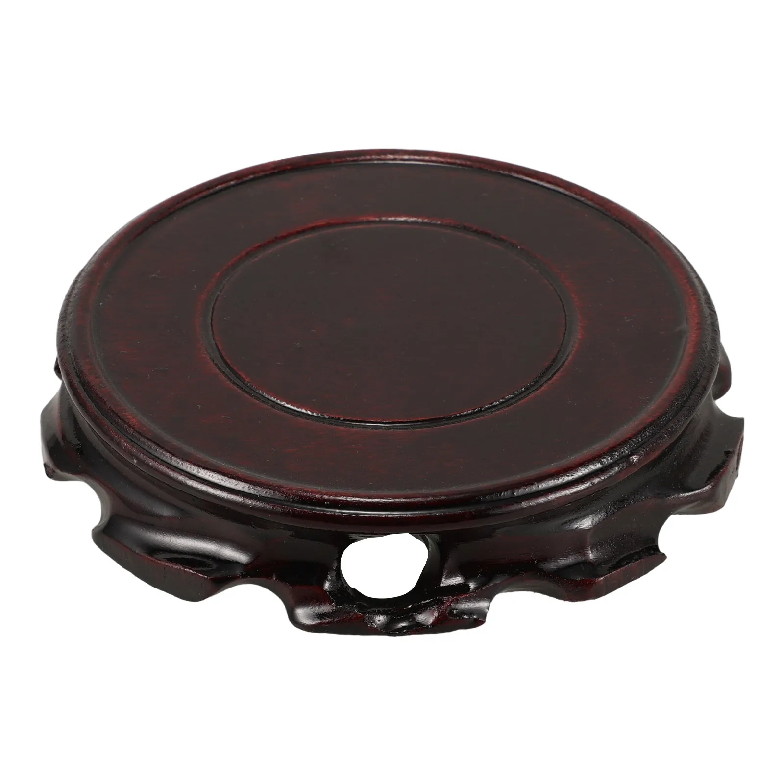 Chinese Rosewood Carved Wooden Base Stable Stand for Yixing Teapot Bonsai Vase Lamp Display Oriental Rustic Home Decoration