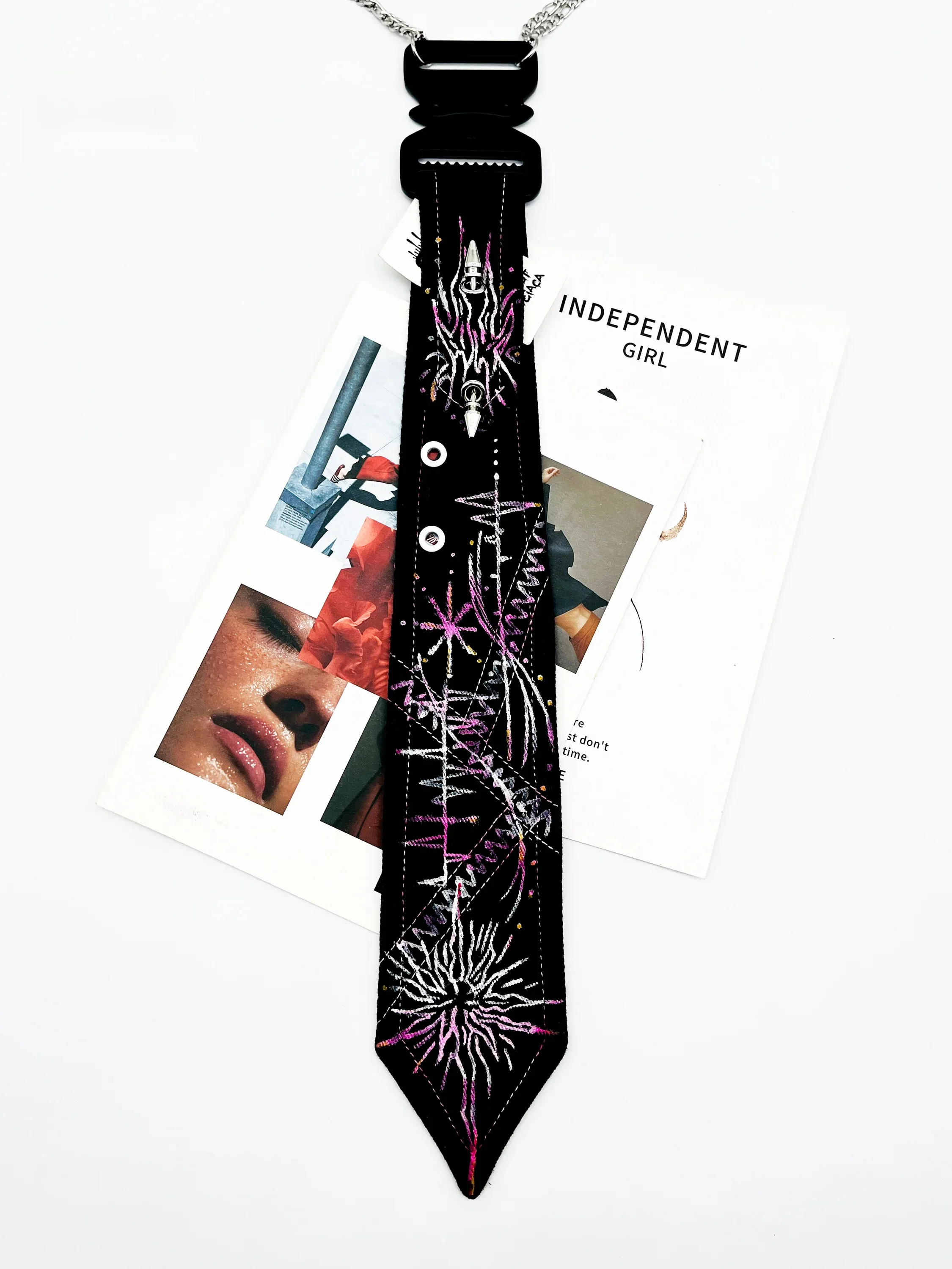 corbata-de-mezclilla-negra-original-lechao-pintada-a-mano-ultra-estrecha-estilo-coreano-corbata-personalizada-de-moda-para