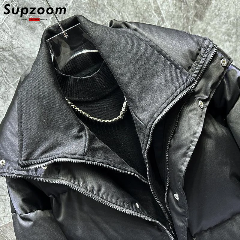 Supzoom New Arrival Casual Mens Double Collar Winter Zipper Trendy Bread Couple Starry Thickened Coat Cotton-padded Jackets