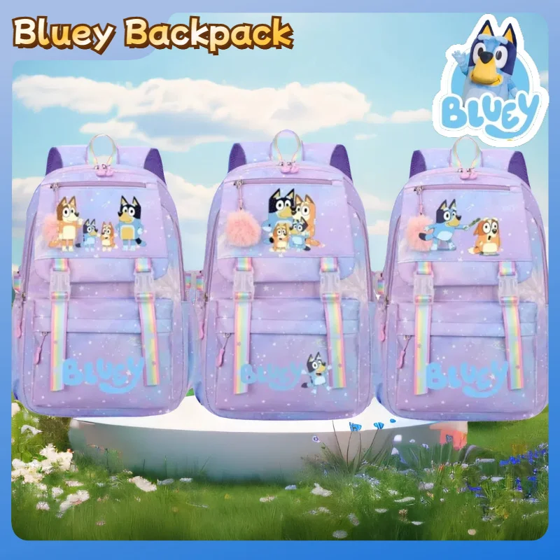 

Bluey New 2024 Cartoon Printed Schoolbag Primary School Junior High School Students Backpack Large-capacity Leisure Backpack