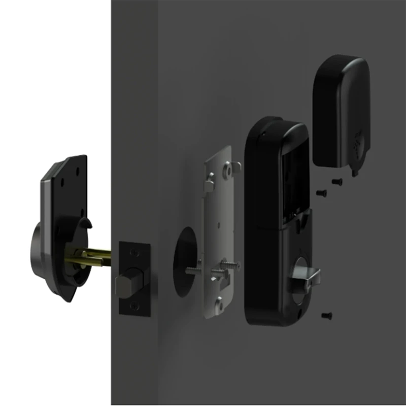 Tuya BLE Fingerabdruck-Riegelschloss-APP, automatische Verriegelung, Verzögerung mit Riegel, Passwort/Schlüssel/APP-Fernentriegelung (C)