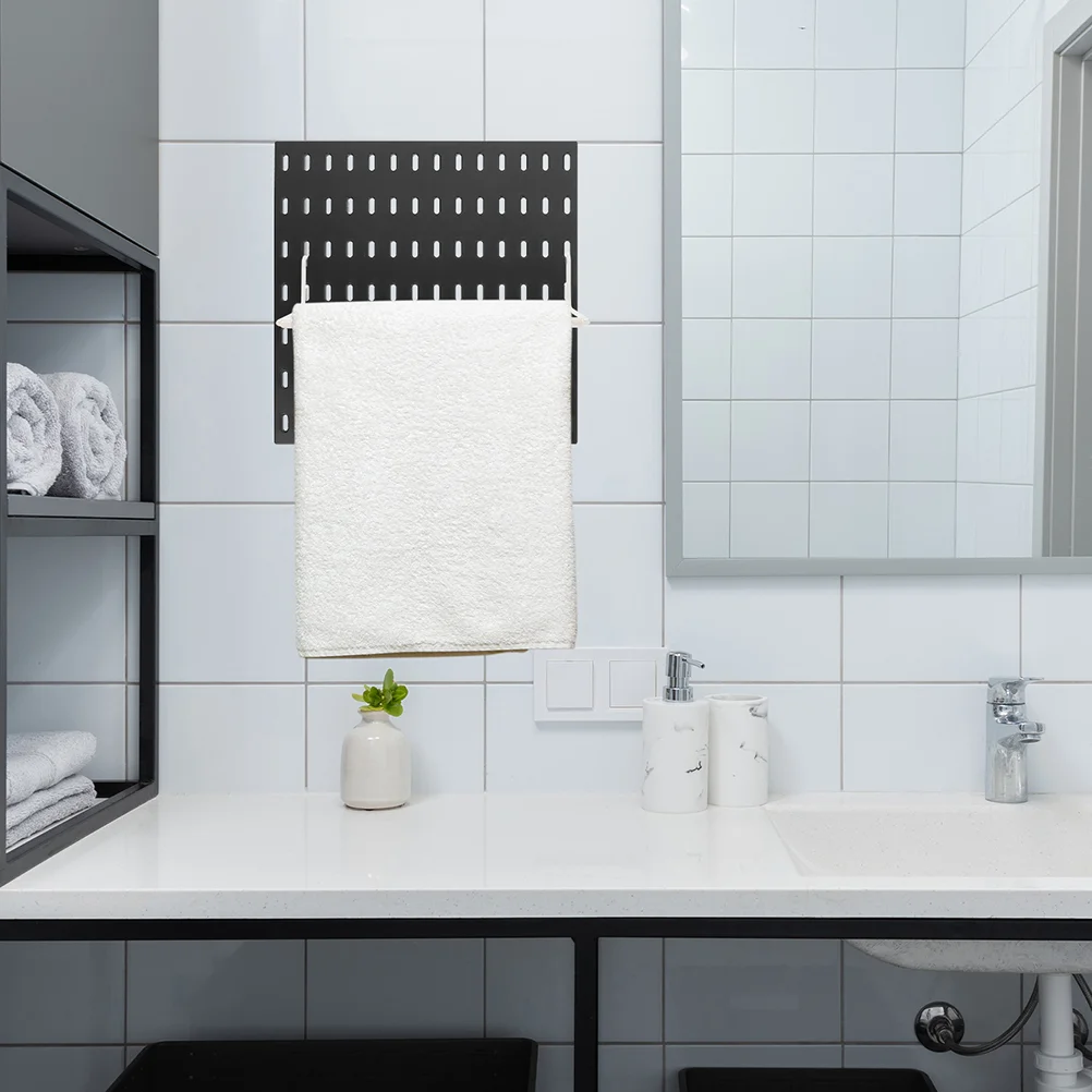 

2 Pcs Towel Hook Pegboard Paper Holder for Extendable Multi-function Shelf White Holders Rack