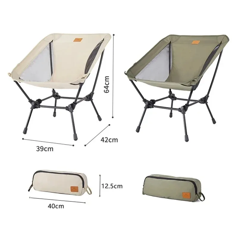 Imagem -05 - Folding Moon Chair Cadeira de Altura Ajustável Cadeira Ultraleve Piquenique ao ar Livre Camping Caminhadas Praia Naturehike-yl13