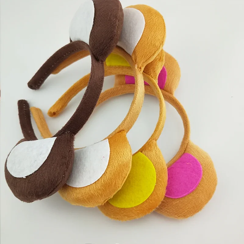 Adults Kids Plush Cartoon Children Animal Tail Ear Headband Bow Tie  Monkey Birthday Party Cosplay Halloween Christmas