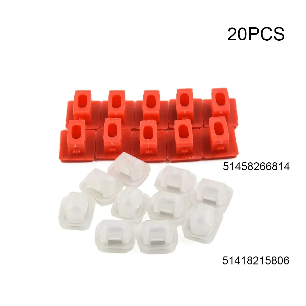 

20pcs For BMW 3 Series E46 E90 E91 E92 E93 E53Cars Fasten Clips Red Insert Grommets Panel Fixed Buckles Dash Boards