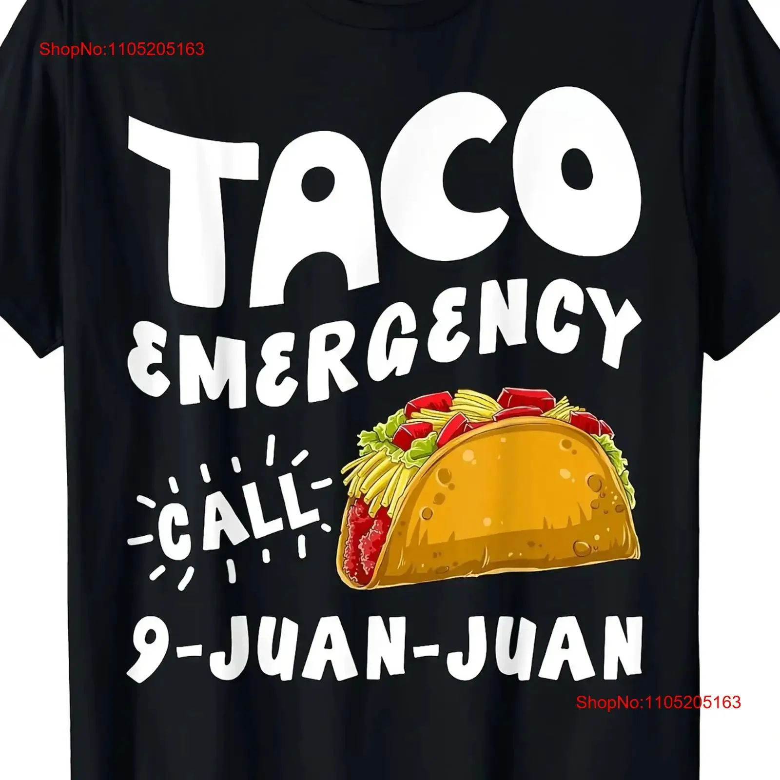 1PCS Taco Emergency Call 9 Juan Funny May 5 Men's T shirt vintage Washed Stylish Comfortable Casual Top For Everyday Wear Soft