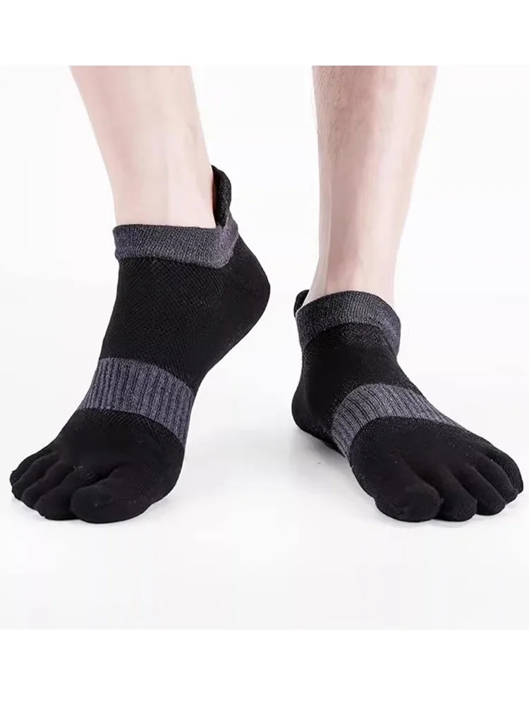 AliExpress NONE 1/6 Pairs Mans Toe Socks Sports Fitness Cotton Compression Mesh Cycling Travel Outdoor Hiking Five Finger Socks Large Plus Size