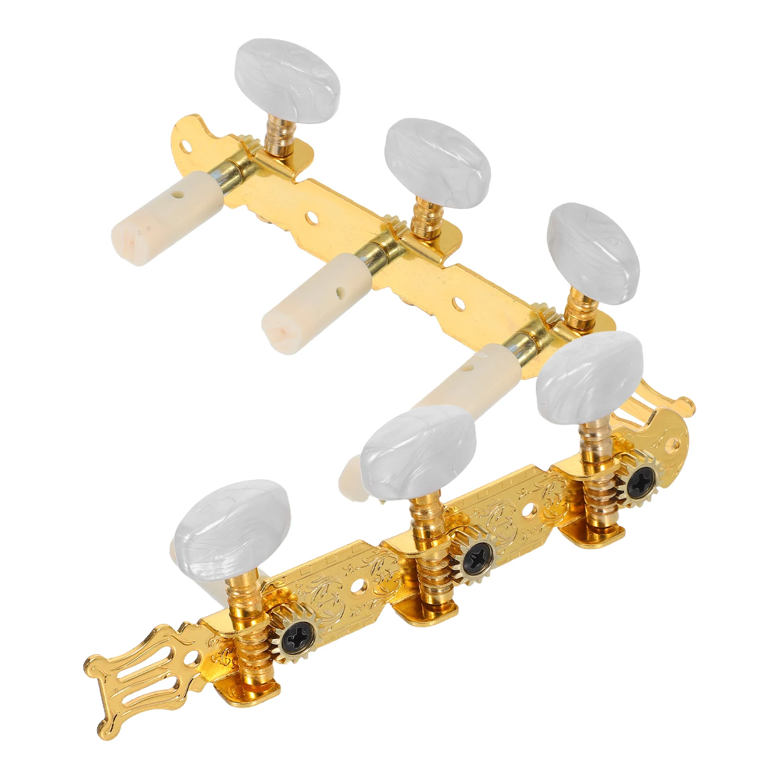

2 Pcs Guitar Accessories Acoustic Replacement Parts Peg White Electric Bass Tuner