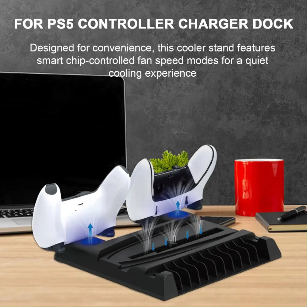 

Enhanced Airflow System Station Efficient Gaming Console Charging Dock for Ps5 Slim Multifunctional Controller for Gamers