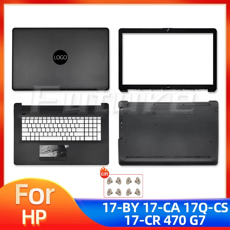 

New LCD Back Cover/LCD Front Bezel/Palmrest Cover/Bottom Case /LCD Hinges Cover For HP 470 G7 17-CA 17-BY Black L22515-001 Black