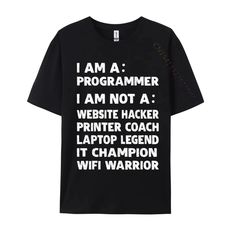 Computer Programmer Programming Sarcastic Funny Sayings Faddish Adult T-Shirt Customized Tops & Tees Cotton Custom T Shirt