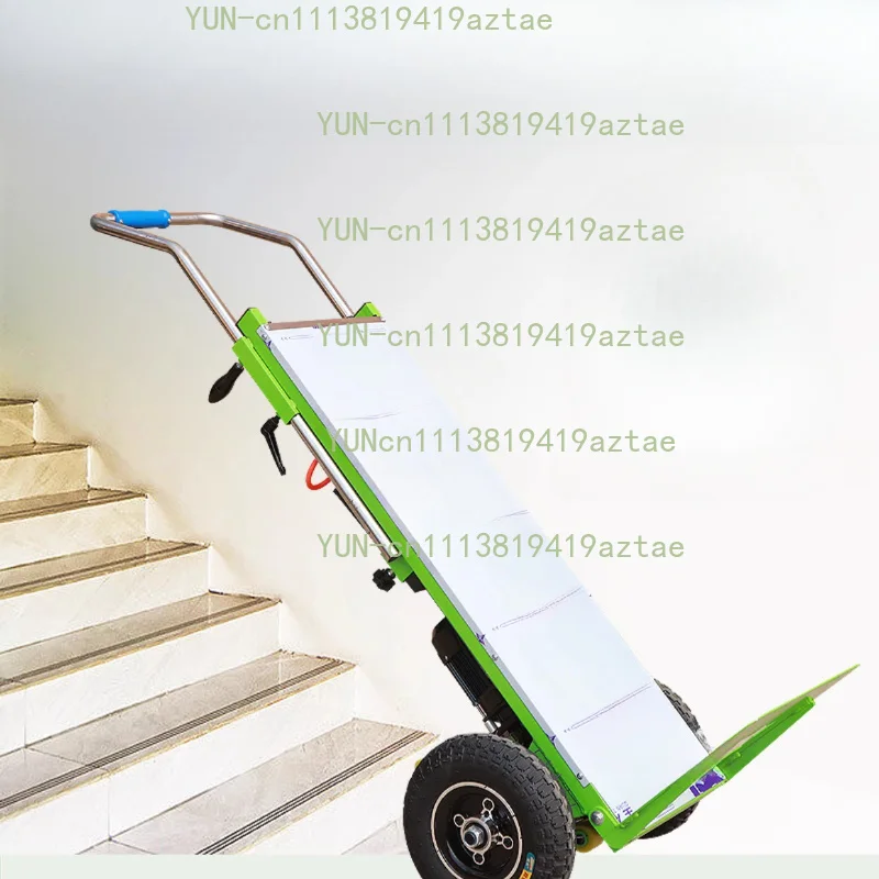 Battery Electric Stair Climbing Cart, Portable Small Mobile Tool Hand Trolley, Electric Cargo Trailer for Stairs Transportation
