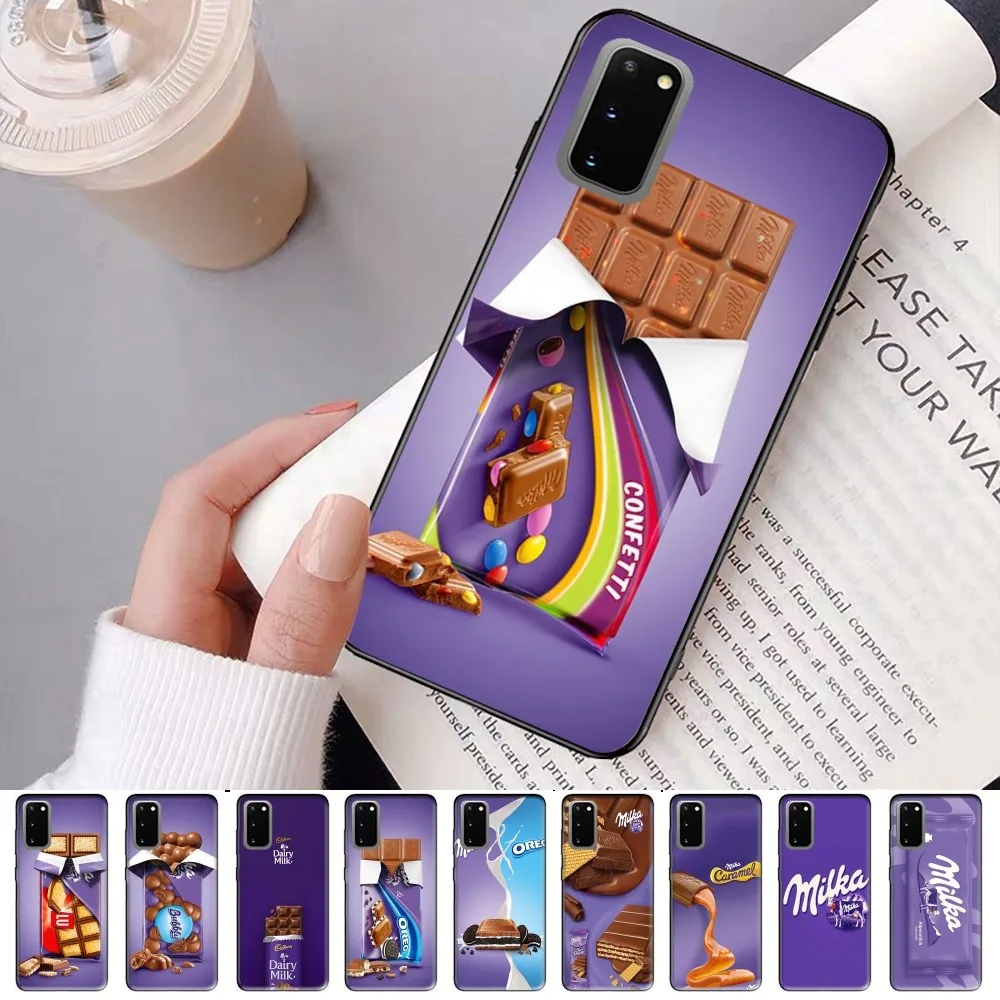 Chocolate Milka Box Phone Case For Samsung S 9 10 20 21 22 23 30 23plus lite Ultra FE S10lite Fundas