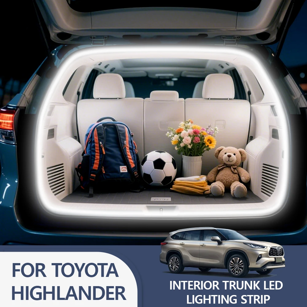 

FOR TOYOTA HIGHLANDER Rear Trunk LED Light Bar Strips Trunk Interior Decorative Lamp Strip Luggage Atmosphere Light